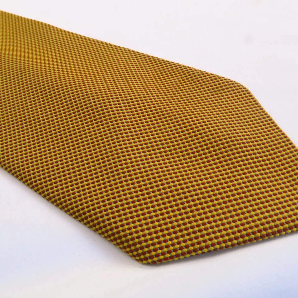 Corbata de cuello vintage Andhurst dorada roja texturizada años 70 para hombre 55x4 retro disco mod MCM Foto 3 de 4