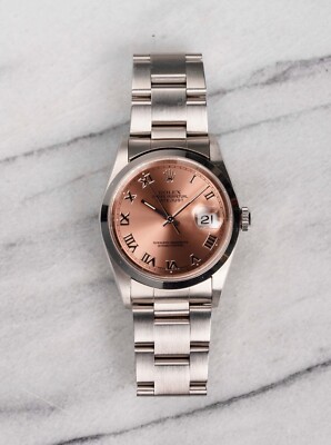 Rolex Datejust Ref 16200 Automatic 90s Quickset Salmon Roman