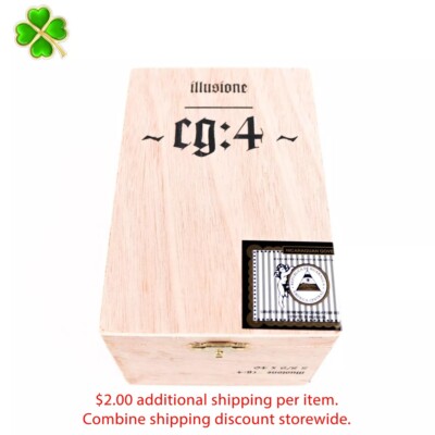 Illusione CG:4 White Horse Empty Wood Cigar Box 6.5'' x 4.25'' x 4'' *