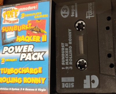 The CF Power-Pack 13 (1991) Commodore C64 (Tape) works Sunburst Hacker II