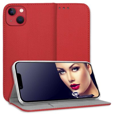 Schutzhülle Bookstyle für Apple iPhone 13 (6.1'') (rot) Tasche Case