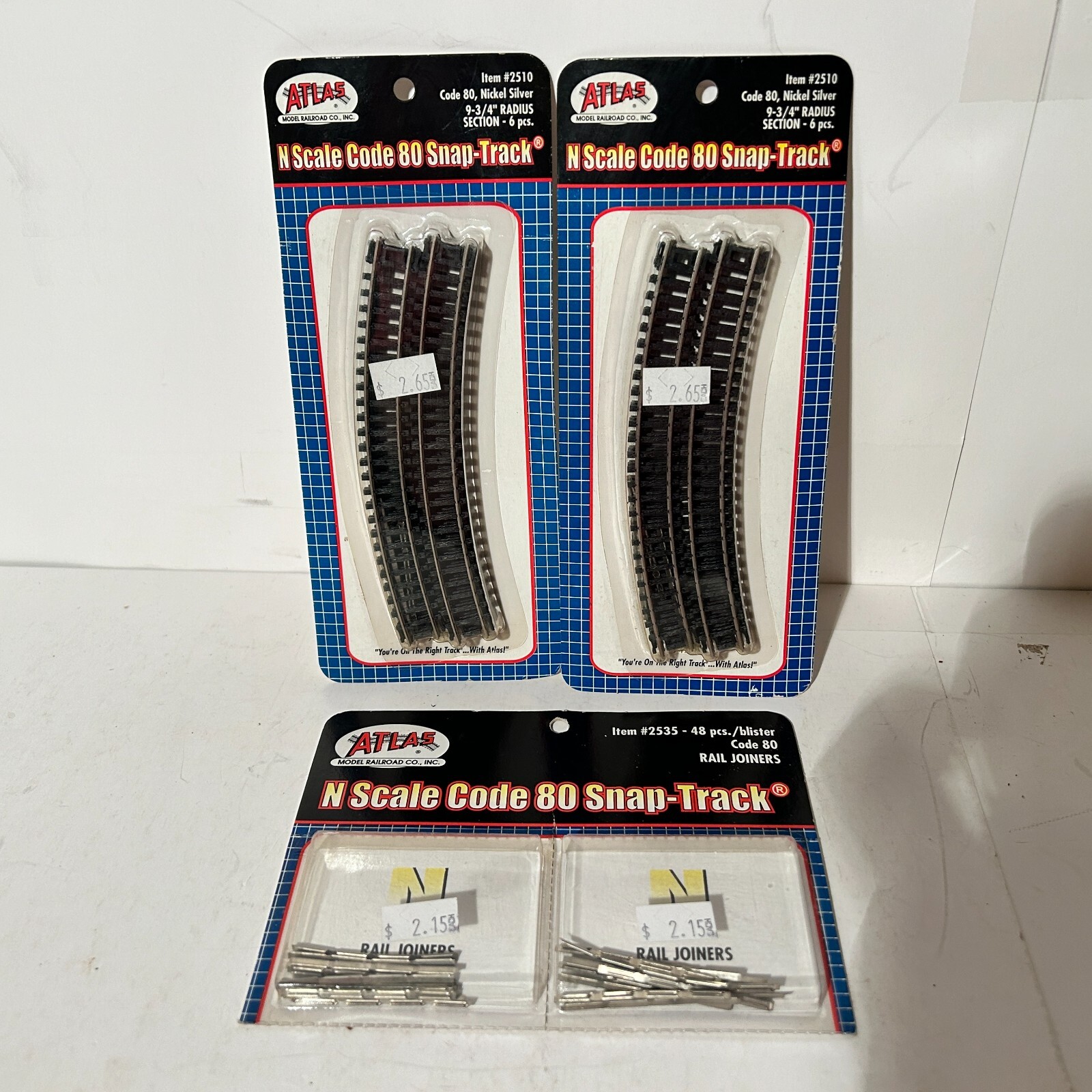 Atlas Model Railroad N Scale Snap Track Lot 12pc Track 2510 96x