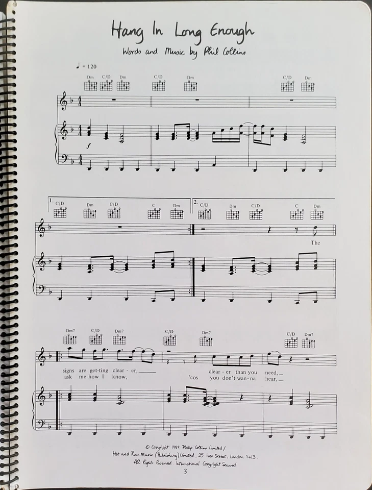 Phil Collins But Seriously Piano Vocal Guitar Sheet Music Song Book - Image 3 of 4