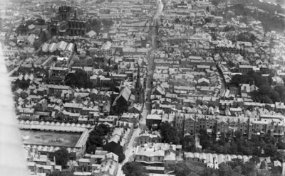 General view of the city centre, Chester, 1920 England OLD PHOTO