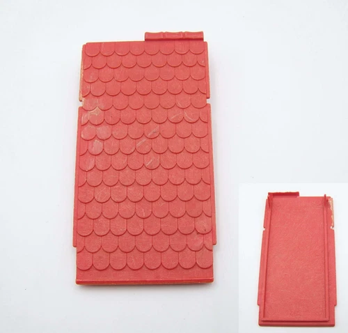 PLAYMOBIL (L3112) MIDDLE AGES - 1 Red Roof Pan Full House Vintage Damaged