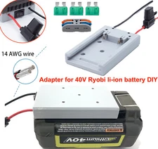 DIY Power Wheels Adapter for RYOBI 40V Lithium Battery Dock Power Connector NEW