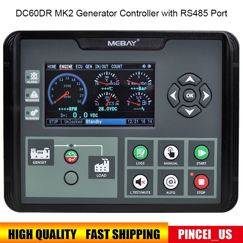 DEP-6000 DC Pump Controller 本体 MEBAY DC60DR MK2 Generator Controller with RS485 Port 4.3