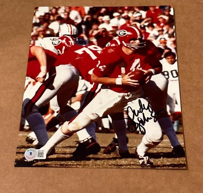 ANDY JOHNSON Autographed Signed Georgia Bulldogs 8X10 PHOTO BECKETT CERTIFIED BAS 