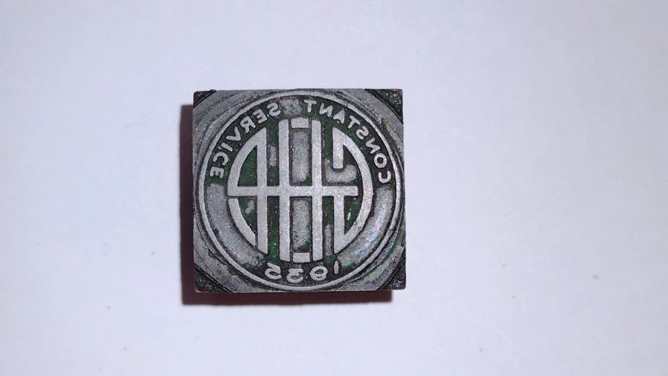 GHP initials maybe Constant Service Printing Letterpress Block - Image 4 of 4