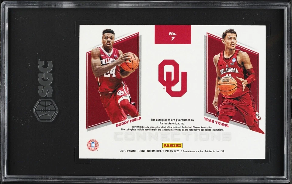 SGC 9 Trae Young Auto Buddy Hield DUAL 2019-20 Contenders Draft autógrafo OSU - Imagem 2 de 2