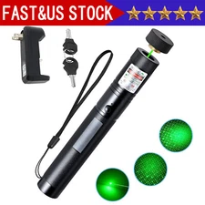 990Miles Green Laser Pointer Rechargeable Lazer Pen 532nm Visible Beam Light