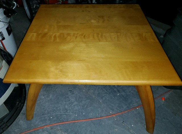 Vtg Mid Century Mod Heywood Wakefield Wood Coffee Table For Sale