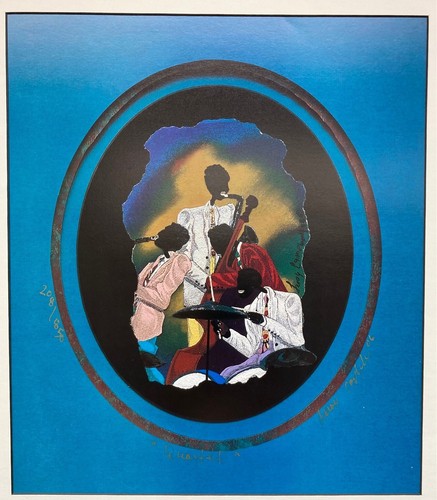 Leroy Campbell "Quartet" Hand Signed African American Art Jazz Music Saxaphone - Picture 2 of 5