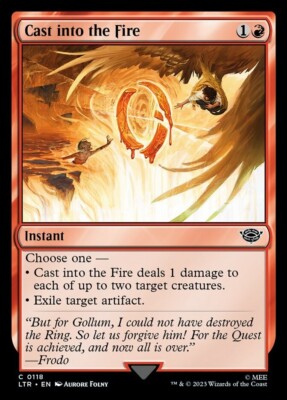 MTG The Lord of the Rings: Tales of Middle-earth LTR Cast into the Fire MINT