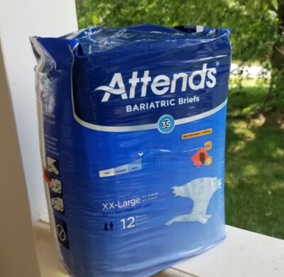 Attends Bariatric Incontinence Brief XXL Heavy to Severe 12 Ct DD50