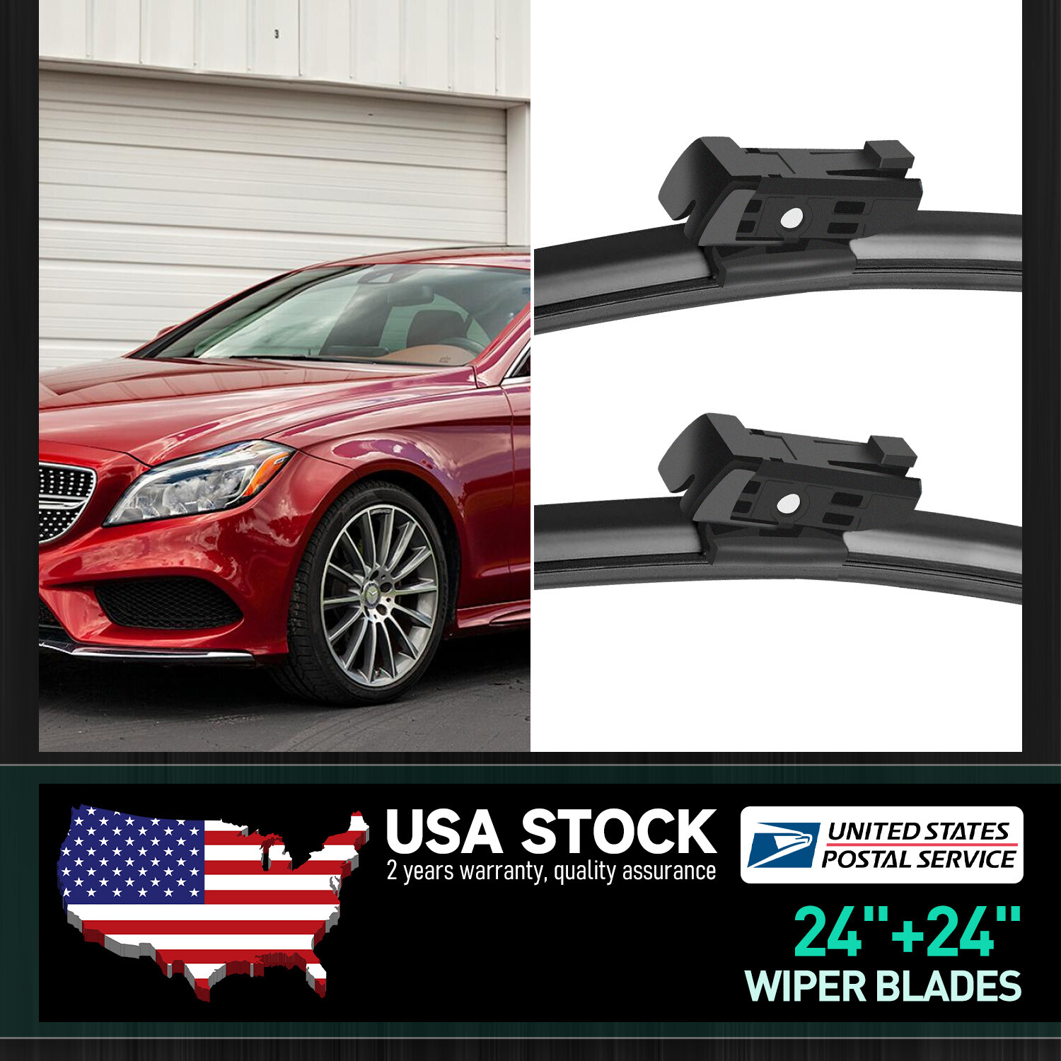 2pcs OEM Quality Front Windshield Left and Right All season Wiper Blades 24