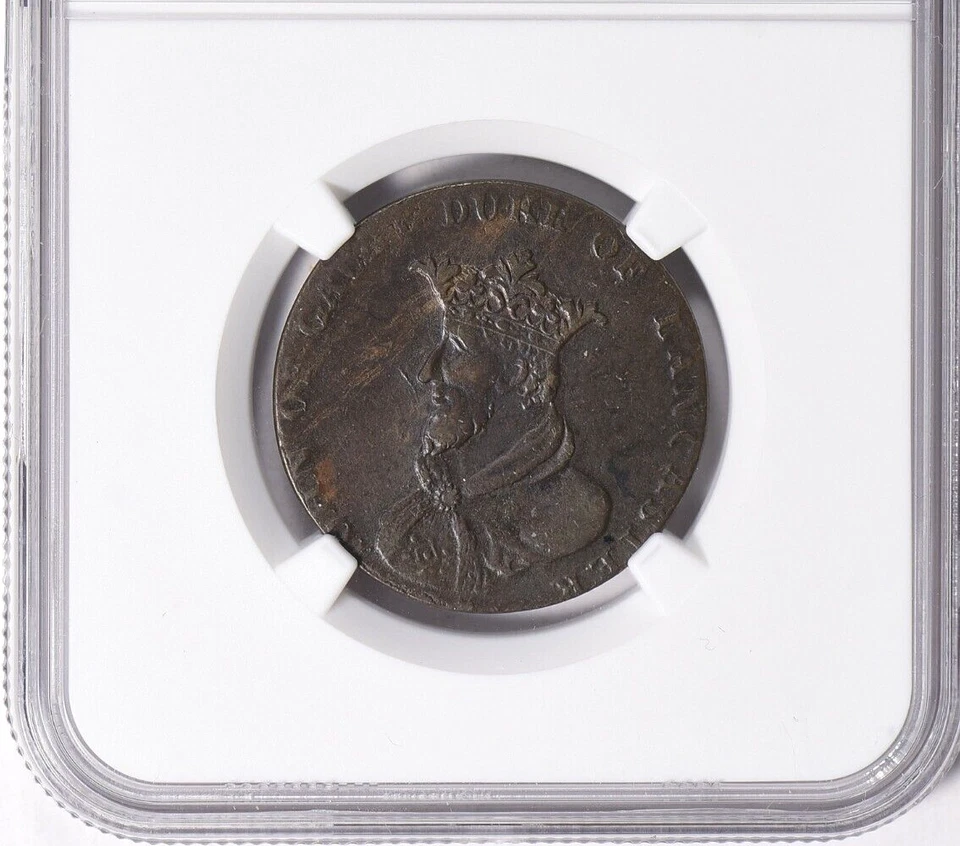 1790s Dublin Ireland Copper 1/2 Half Penny NGC XF45 Duke of Lancaster Camac Kyan - Image 3 of 4