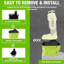 Battery Adapter for Ryobi 18V Battery to 12V Cordless Power tool Converter