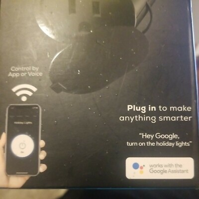 Merkury WIFI Smart Plug Voice Control Socket Outlet . Control by app or voice. 
