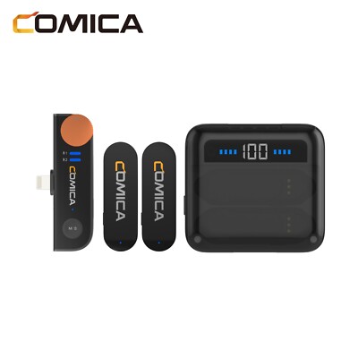 Comica Vimo S-MI 2.4G Dual-channel Mini Wireless Microphone Black 2TX &1RX &Case
