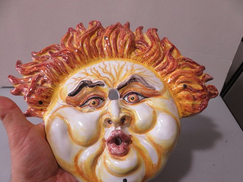 Sole terracotta lavorazione artigianale dipinta a mano Città di Castello Umbria - Foto 5 di 10