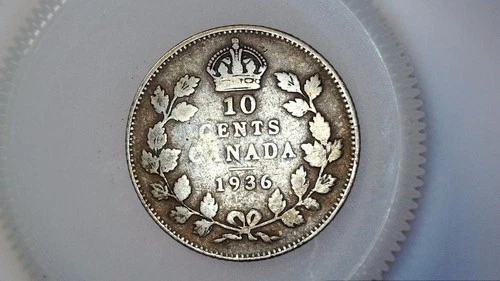 1936 10C Canada 10 Cents, Free Shipping