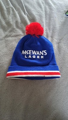 Retro Rangers McEwans Lager Wolle Bommelmütze. Old Style 90er Vintage