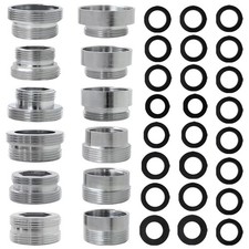 12 PCS Faucet Adapter Kits, Kitchen Aerator Adapter Male To Female Water Hose...