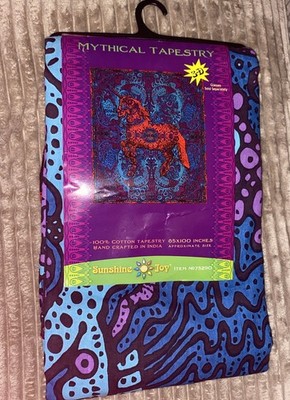 3D TAPESTRY-UNICORN-Psychedelic-100% COTTON WALL HANGING 