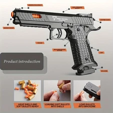 Shell Ejecting Toy Gun 1:1 Replica - Realistic Blowback Action - Collectible
