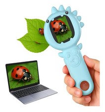 2-in-1 Microscope Camera for Kids, Mini Handheld Microscope Supporting Multiple