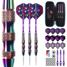 CyeeLife Steel Tip Darts Set,3 Pack Professional Dart with 6 Premium...