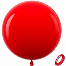 Red Giant Balloons 36 Inch 8 Pack Jumbo Red Balloon Large Round Latex Balloo...