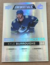 2021-22 Credentials Rookie Ticket Access #87 Kyle Burroughs 475/999 Canucks 