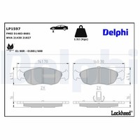 Delphi BremsbelÄGe Satz Vorderachse Passend FÜR CitroËN Saxo Xsara Peugeot 106