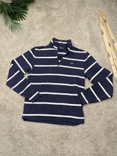 Vineyard Vines Sweater Mens XS Striped Quarter Zip Pullover Navy White Extra Sma