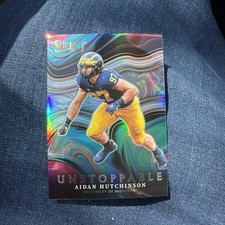 2022 Select Draft Picks Aidan Hutchinson Unstoppable Prizm Silver US-AH Lions RC