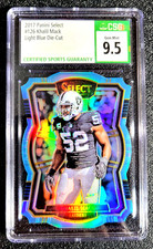 2017 9.5 CSG GEM MINT KHALIL MACK SP /99 LIGHT BLUE PRIZM DIE-CUT G7028