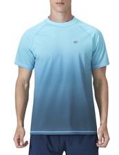 Mens Rash Guard Swim Shirt Summer UPF 50 UV Sun Protection Quick Dry