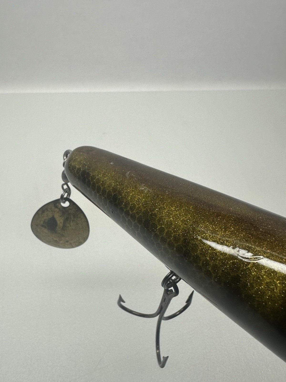 Spinda Spinners Rare And Collectible Musky Lure - Wood - Glitter! - Image 13