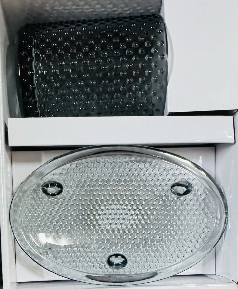 Kit de accesorios de baño de vidrio texturizado de 3 piezas (jabonera, taza y jabón/loción PU Foto 3 de 4