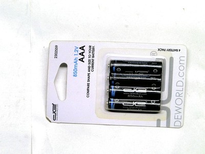 Digital Energy packs of 4 NI-MH AAA 850 Mah 1.2v batterys 4 batterys