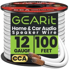 12AWG Speaker Wire, Gearit Pro Series 12 AWG Gauge Speaker Wire Cable (100 Fe...