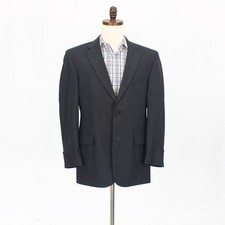 Jos. A. Bank 42R Gray Sport Coat Blazer Jacket Solid 2-Button Wool
