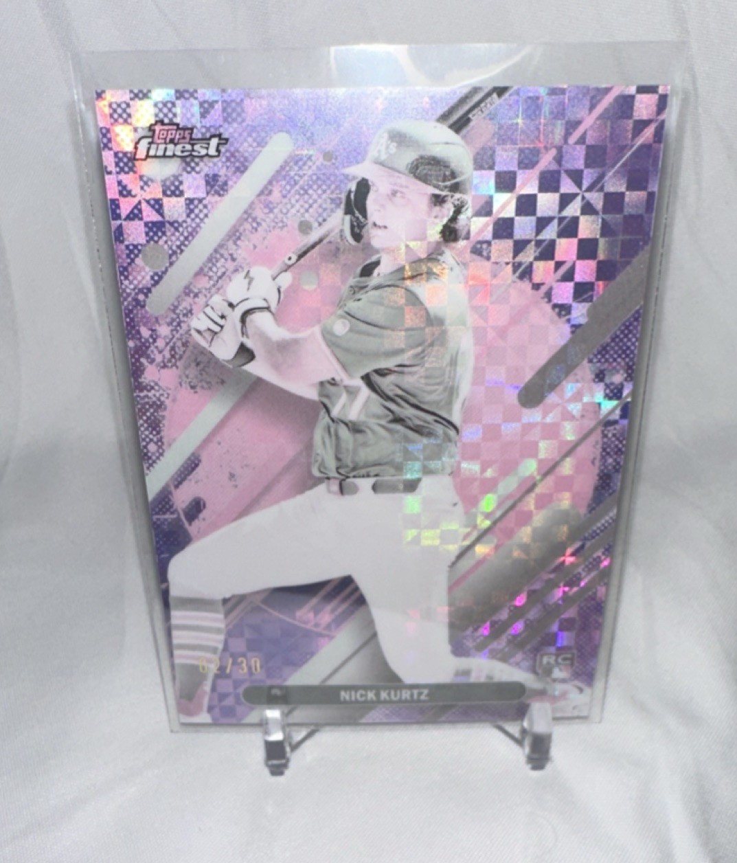 Topps Finest 2025 Pearl Checkerboard Rookie Nick Kurtz #252 Athletics /30