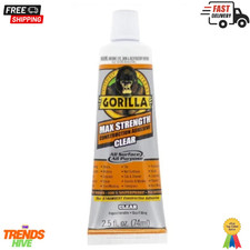 Gorilla Max Strength Construction Adhesive, Clear Glue, 2.5 Ounce Squeeze Tube