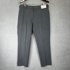 Uniqlo Pants Mens Size Large 34 Gray Smart Ankle Pants Slim Straight New