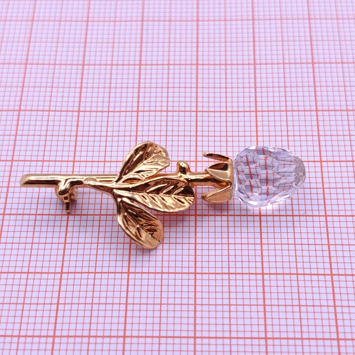 ⭐ Swarovski Brosche Anstecknadel Stecker Pin Anhänger Perle Stein Gold 071 ⭐