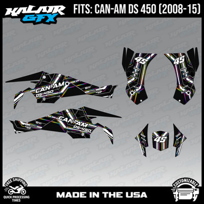 Graphics Kit for CAN-AM ATV DS450 (2008-2015) Electron Series - RAINBOW