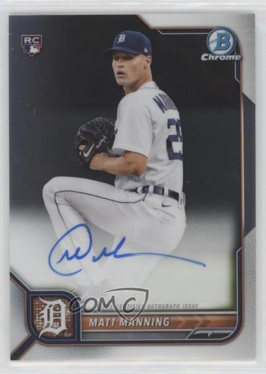 2022 Bowman Chrome Rookie Auto Matt Manning #CRA-MM Auto RC 7c5